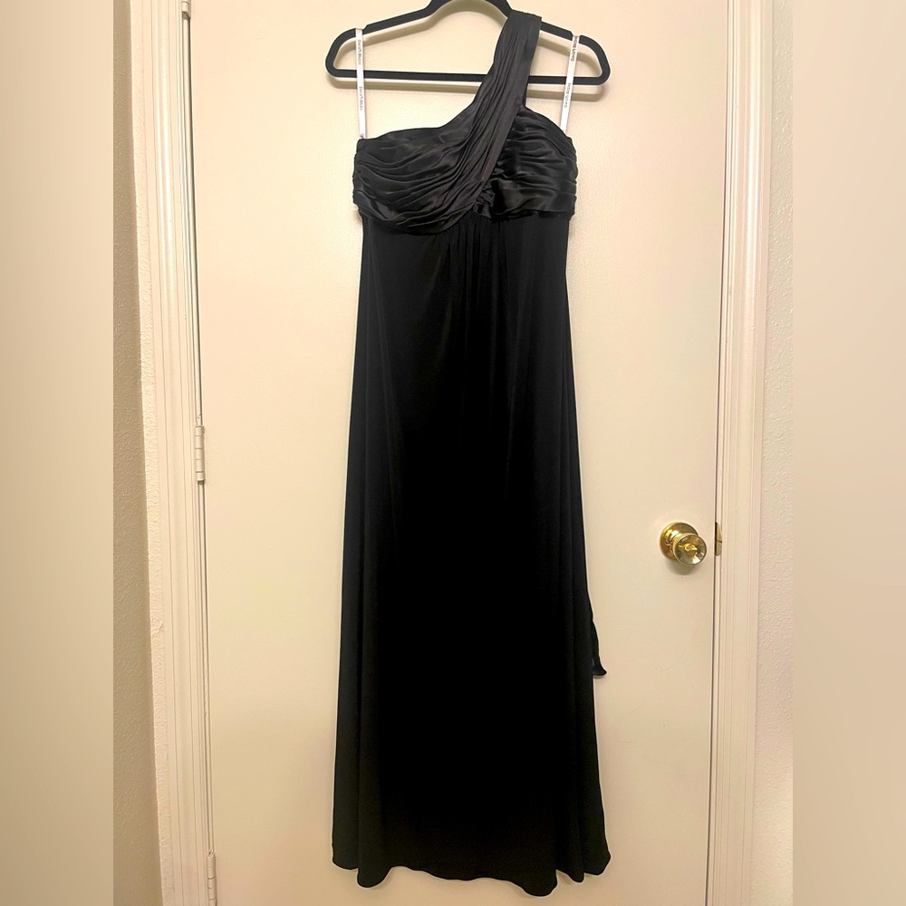 David’s Bridal Black One-Shoulder Bridesmaid Dress